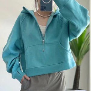 NEW Lululemon Scuba Oversized Half-Zip Hoodie - xs/s  Size - tidewater teal TDTL